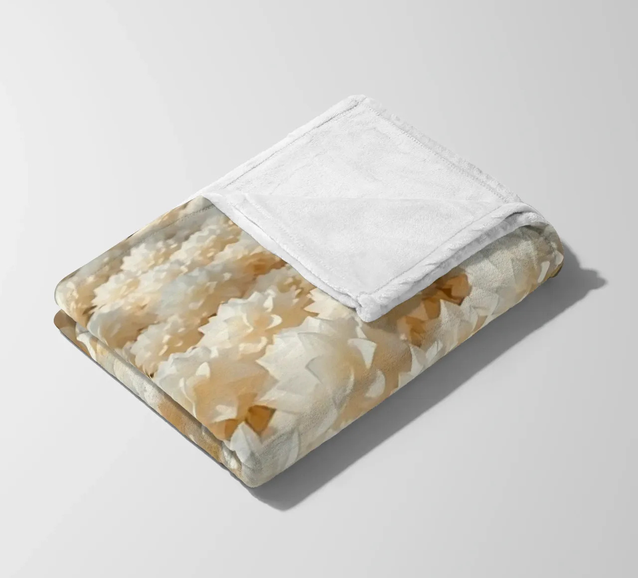 Luminescent White Dahlias: A Field of Paper fleece blanket by Artistic-shop