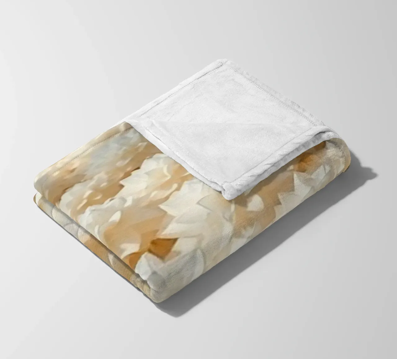 Luminescent White Dahlias: A Field of Paper fleece blanket by Artistic-shop