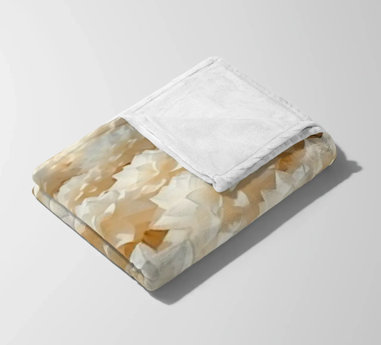 Luminescent White Dahlias: A Field of Paper fleece blanket by Artistic-shop