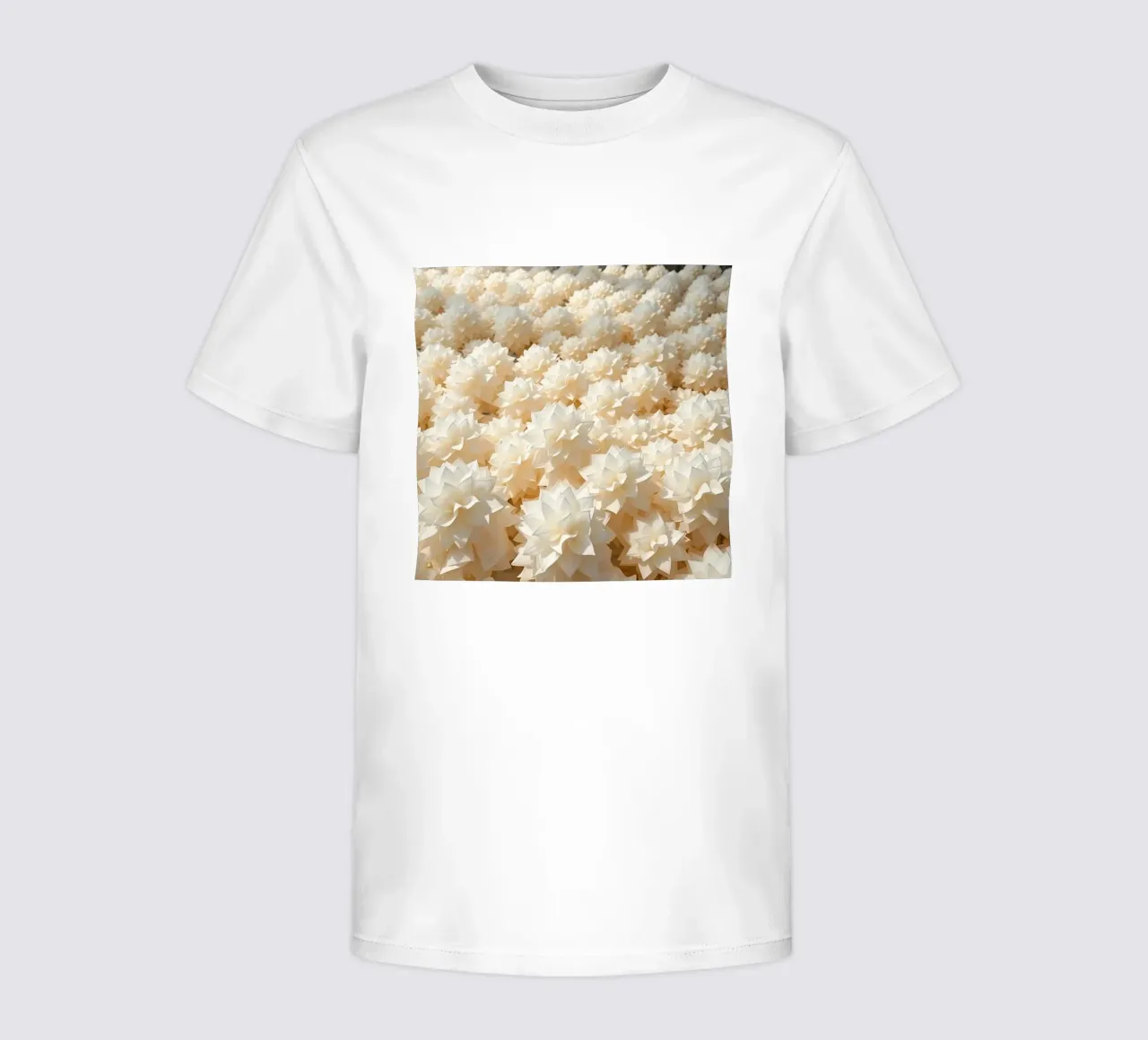 Dalie bianche luminescenti: Un campo di carta t-shirt bambini da Artistic-shop