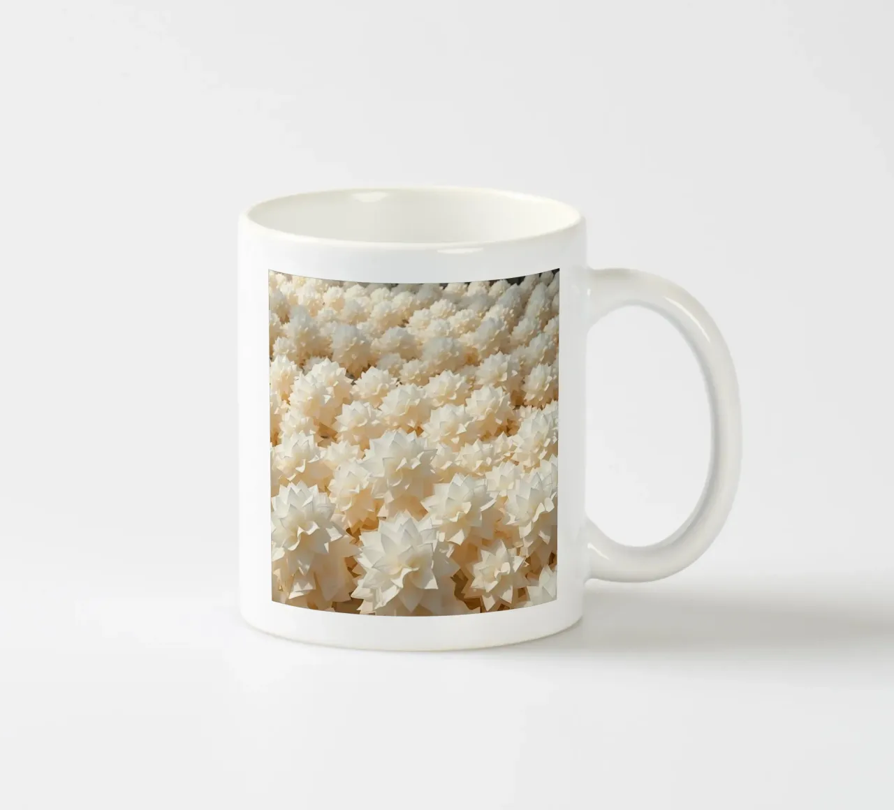 Dalie bianche luminescenti: Un campo di carta tazza in ceramica da Artistic-shop