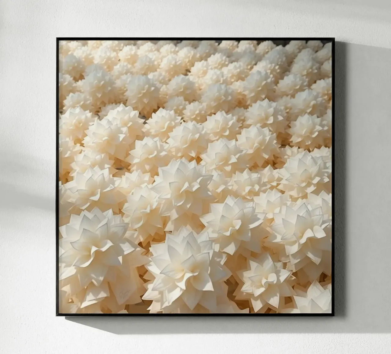 Dalie bianche luminescenti: Un campo di carta plexiglass da Artistic-shop