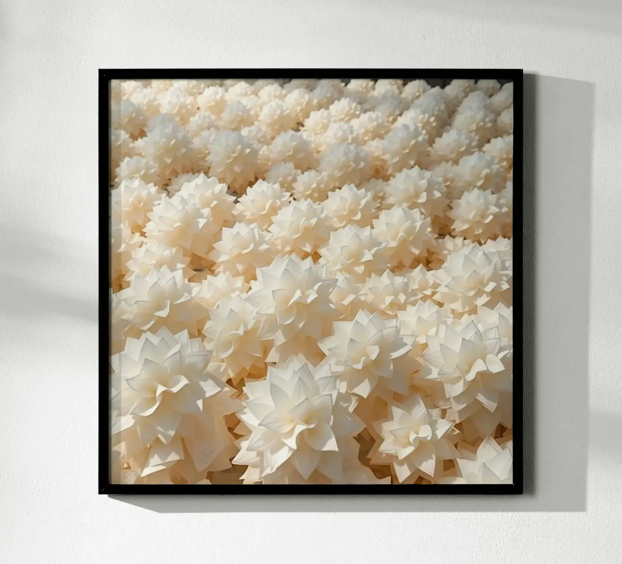 Luminescent White Dahlias: A Field of Paper hahnemühle by Artistic-shop