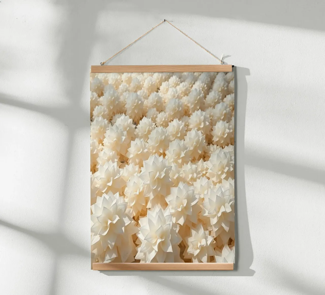 Luminescent White Dahlias: A Field of Paper hahnemühle by Artistic-shop