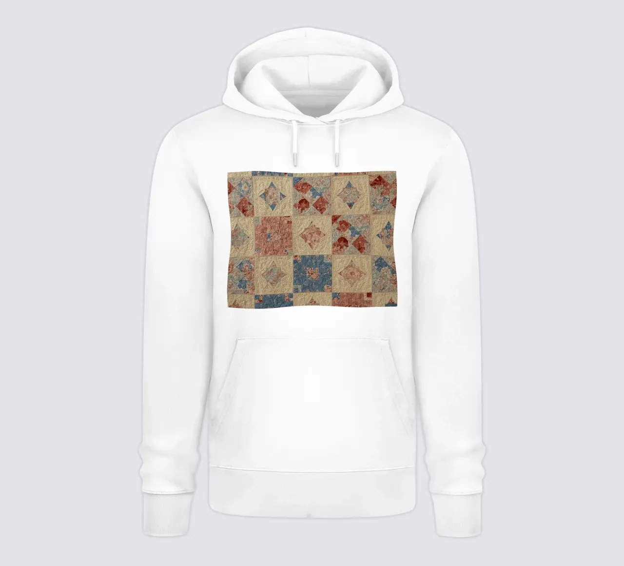 Tessuto trapuntato con motivi geometrici e floreali felpa con cappuccio da DesignDoodle
