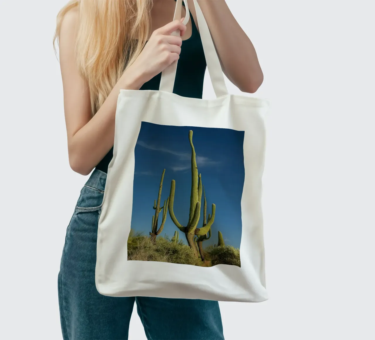 alberi di cactus borsa in juta da tamarind