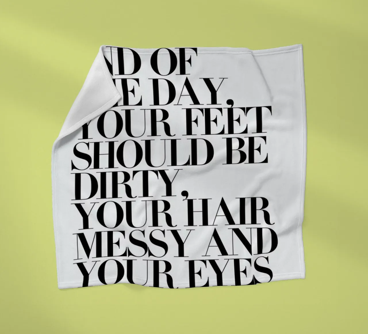 At The End Of The Day Your Feet Should Be plaid polaire de Honeymoon Hotel