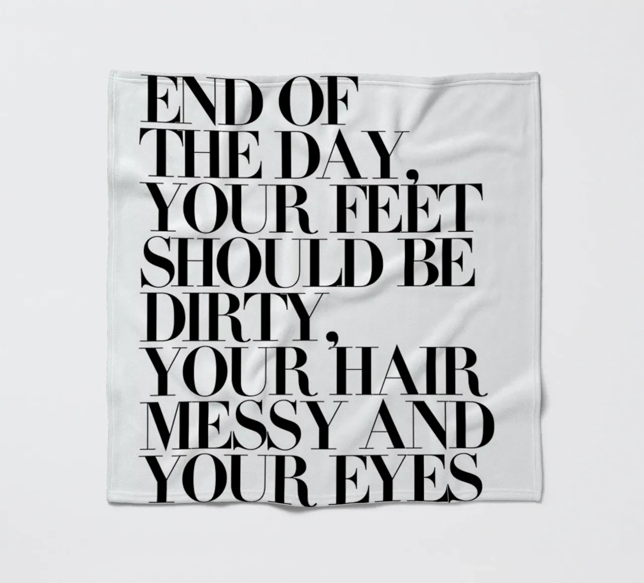 At The End Of The Day Your Feet Should Be plaid polaire de Honeymoon Hotel