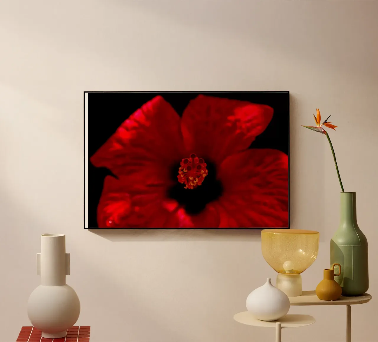 Fiore rosso plexiglass da Fjöllart