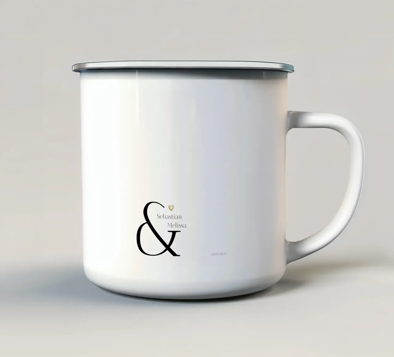 Nome e data personalizzati tazza in smalto da Imaginative