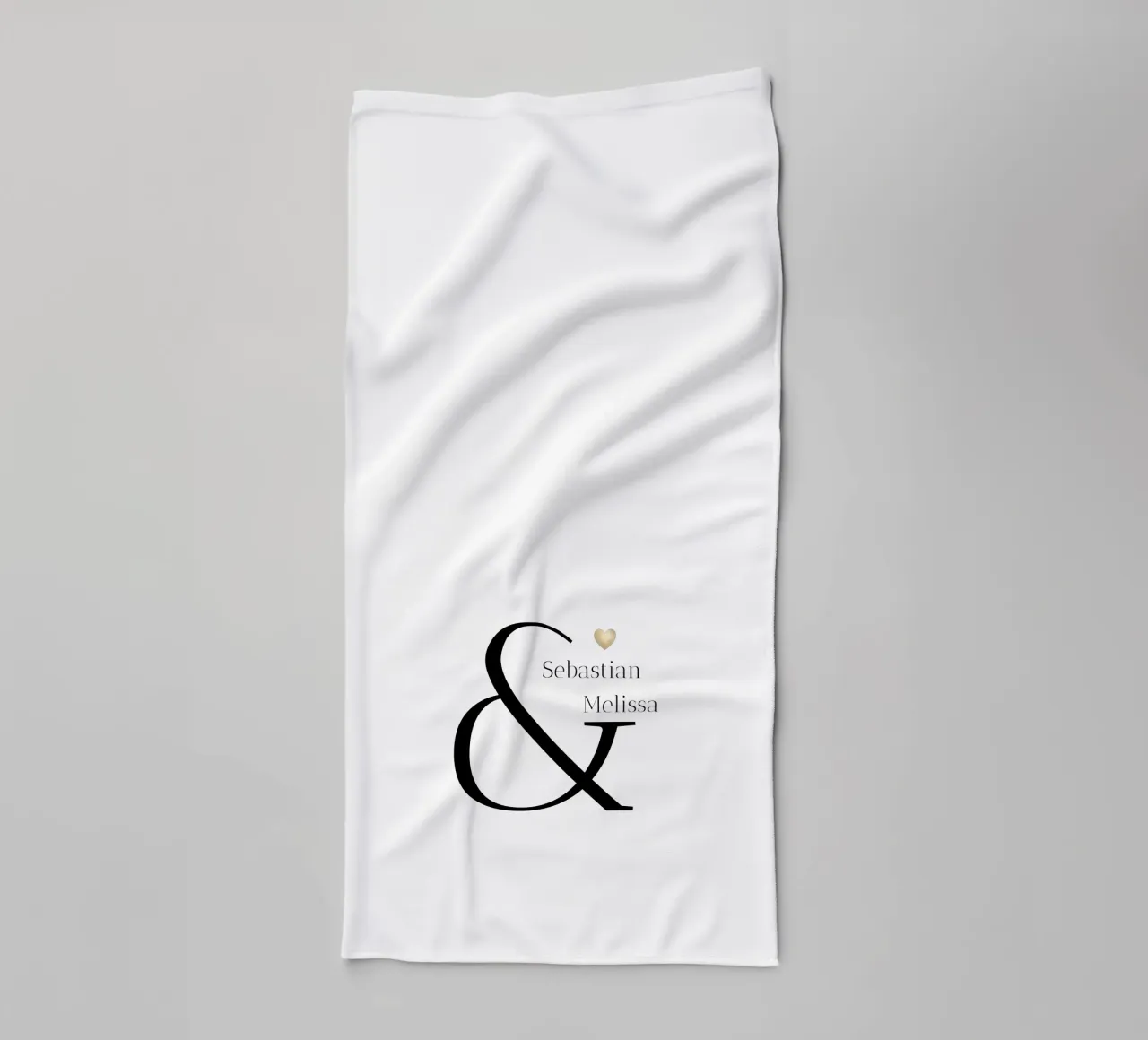 Individuelles Design für Name und Datum Handtuch von Imaginative
