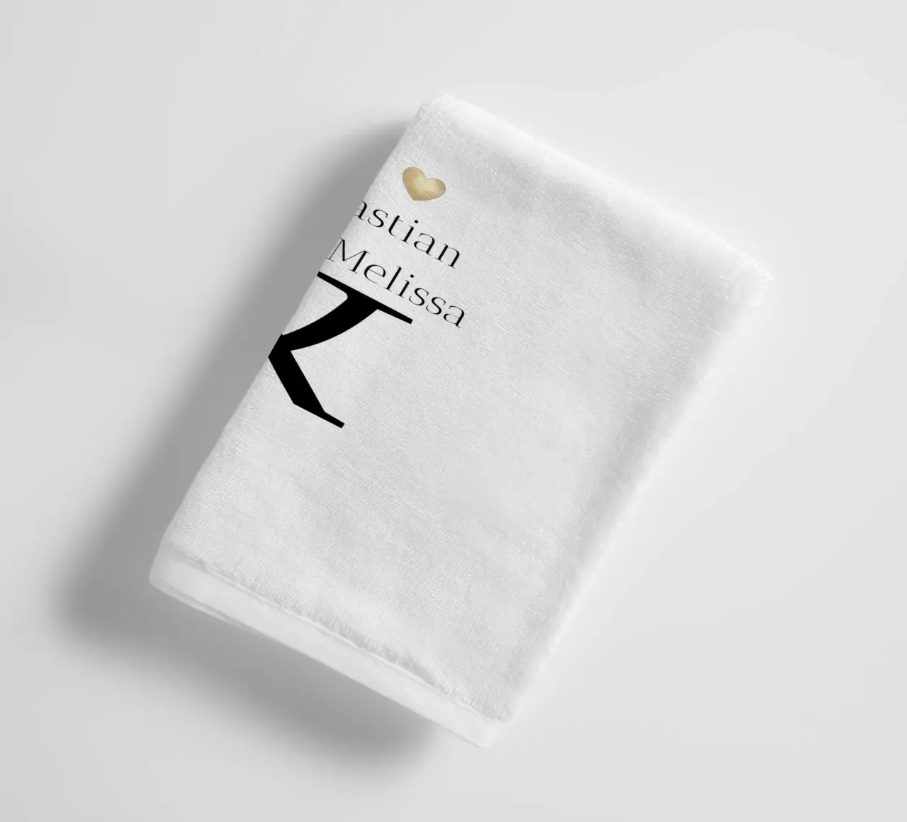 Individuelles Design für Name und Datum Handtuch von Imaginative