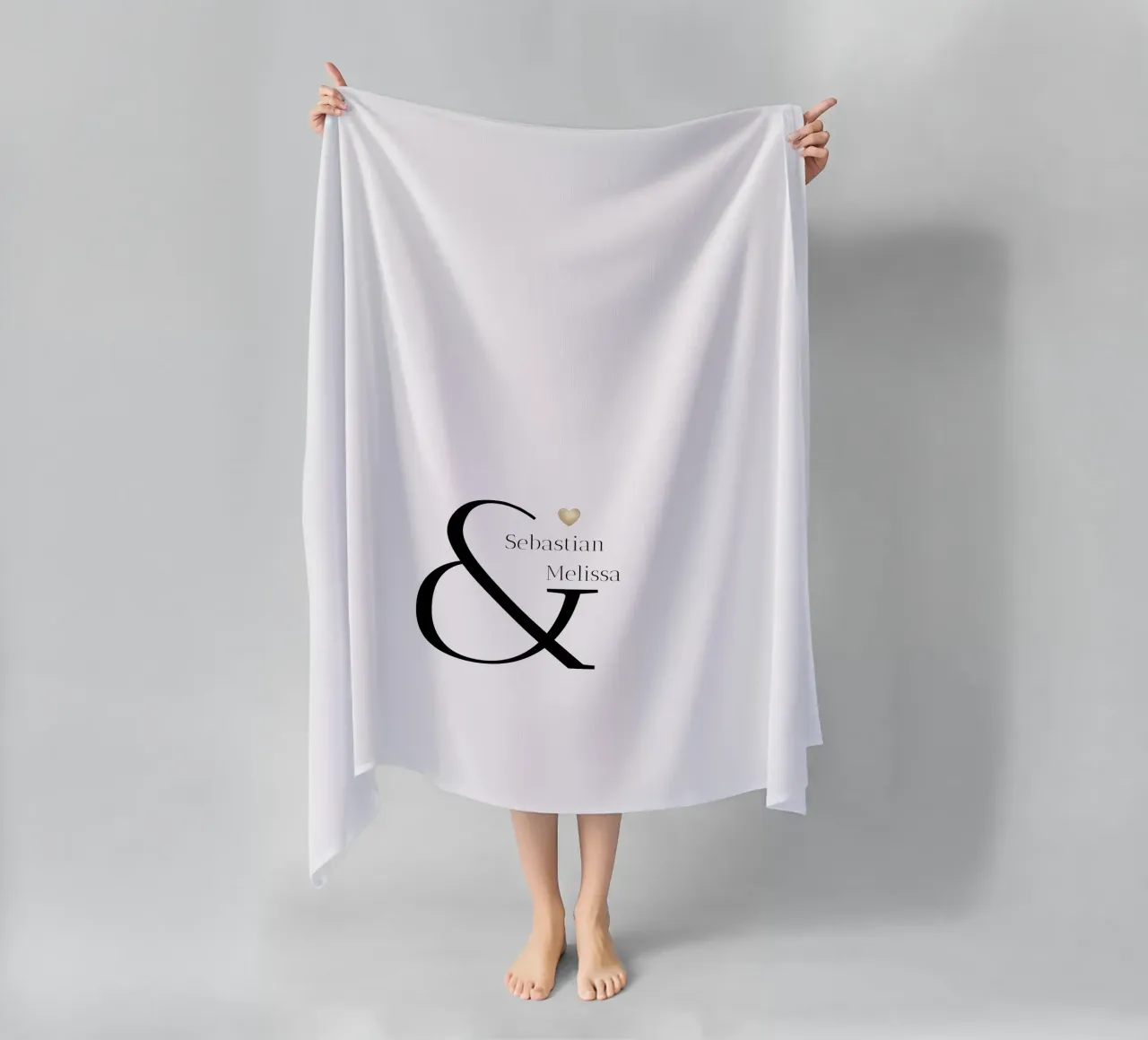 Custom Name and Date Design beach towel by Imaginative