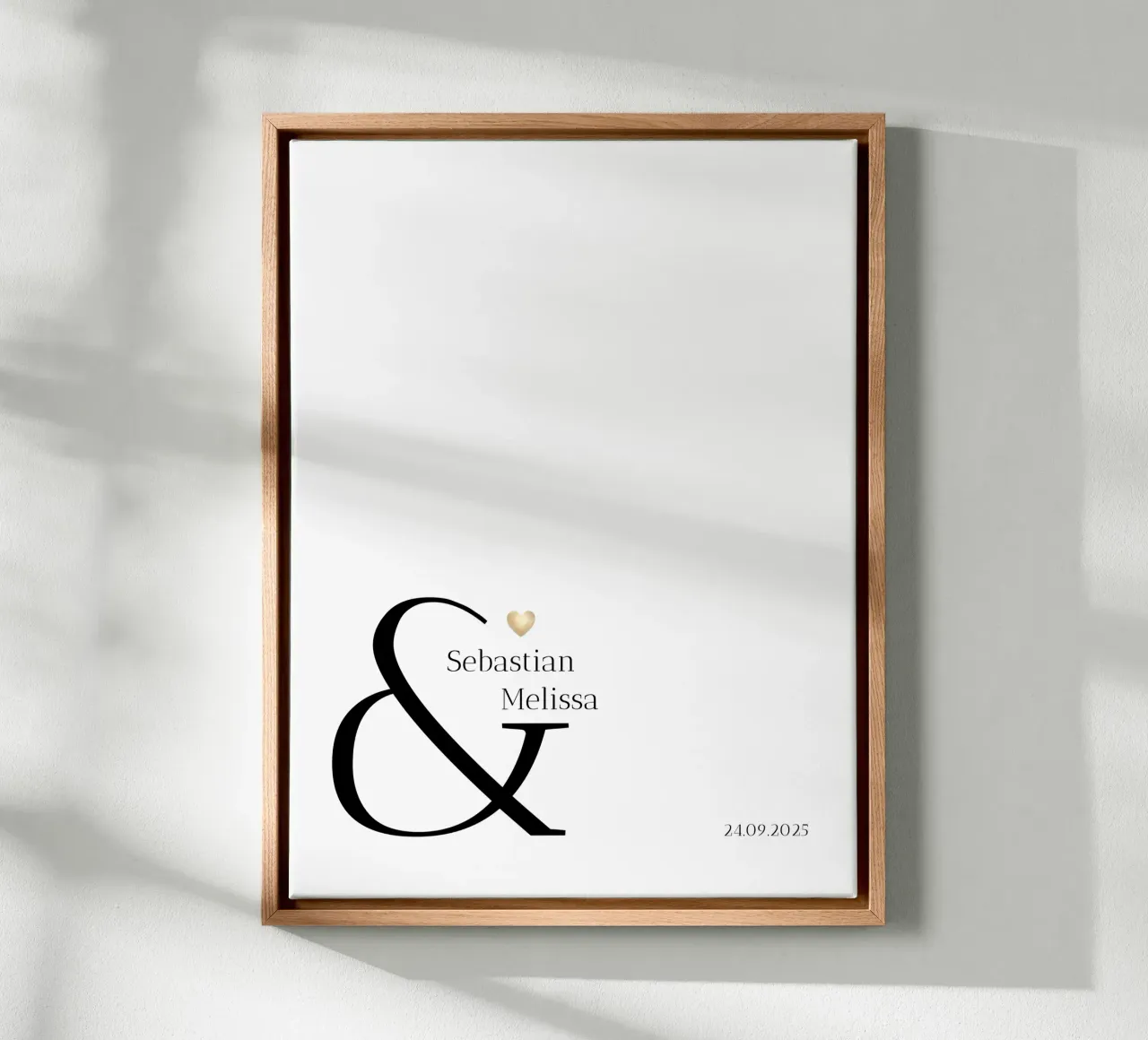 Aangepast ontwerp met naam en datum canvas van Imaginative
