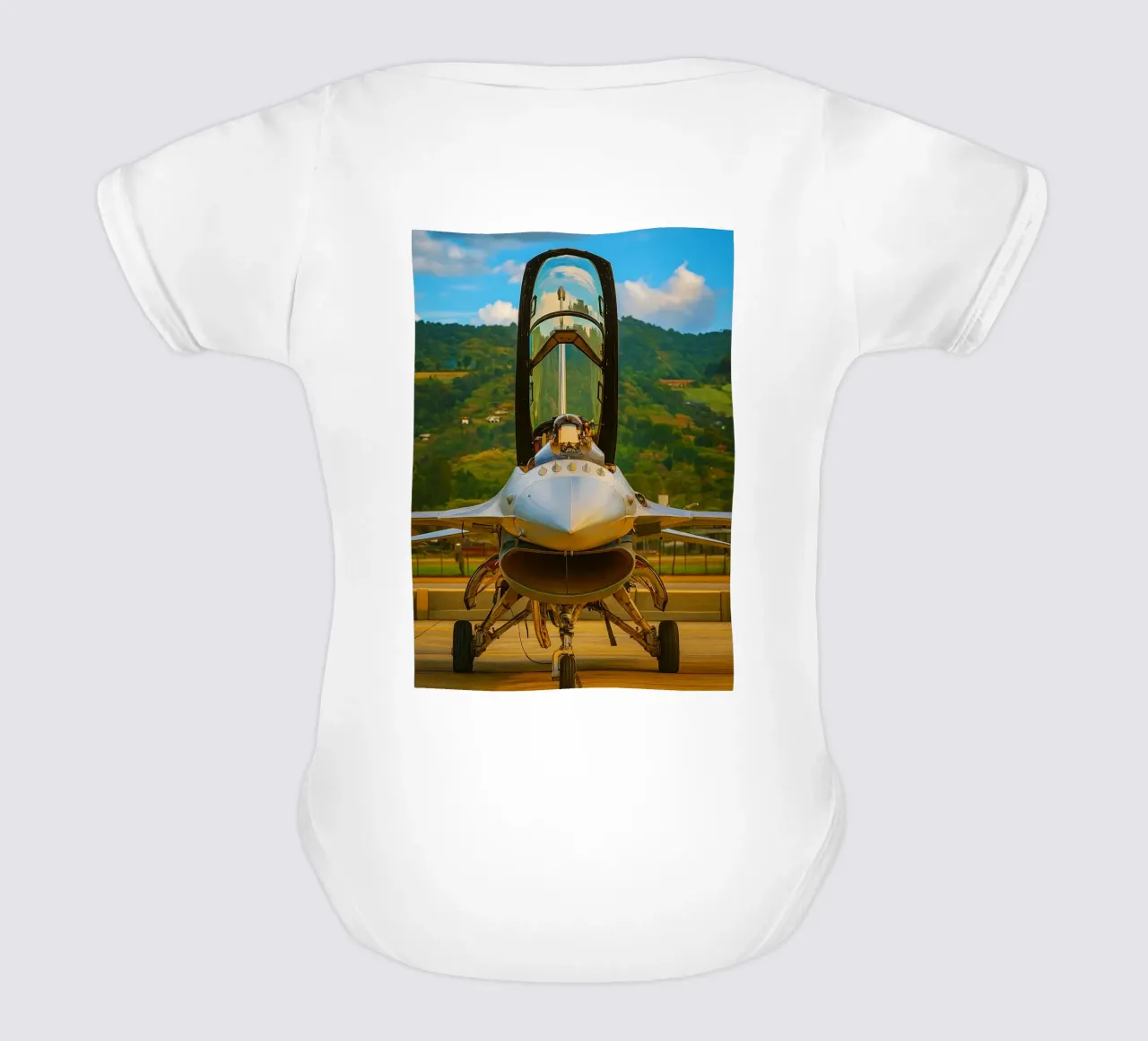 aereo f16 da combattimento body neonato maniche corte da tamarind