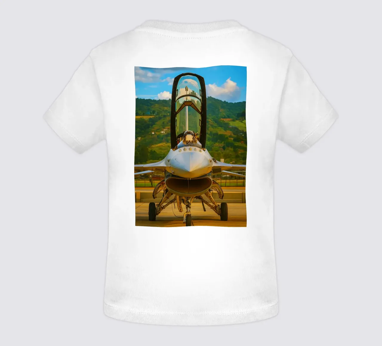 aereo f16 da combattimento maglietta neonato da tamarind