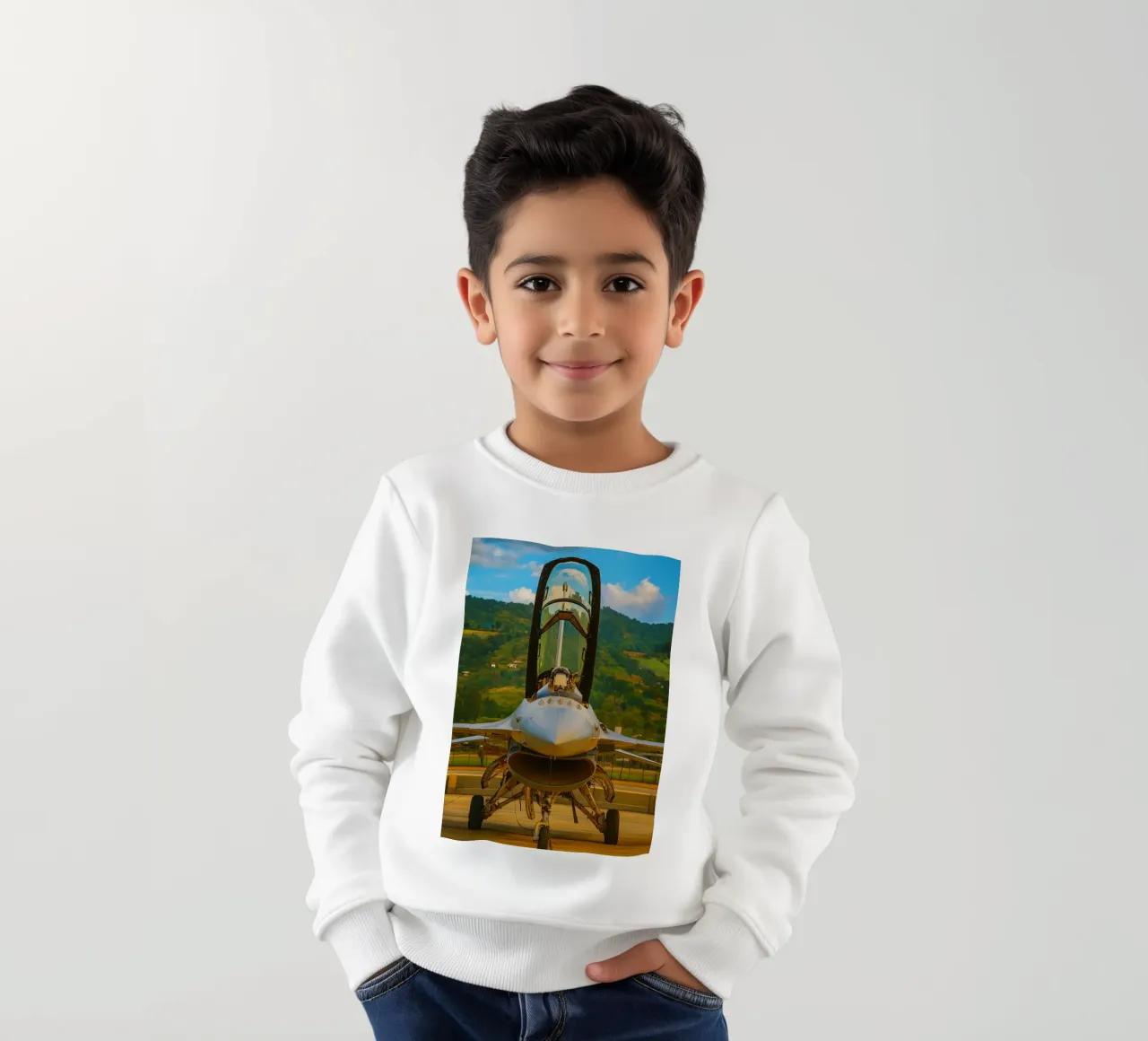 aereo f16 da combattimento felpa bambino da tamarind