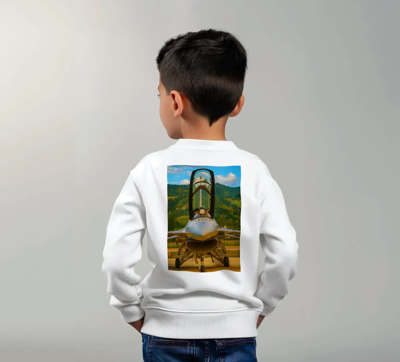 aereo f16 da combattimento felpa bambino da tamarind