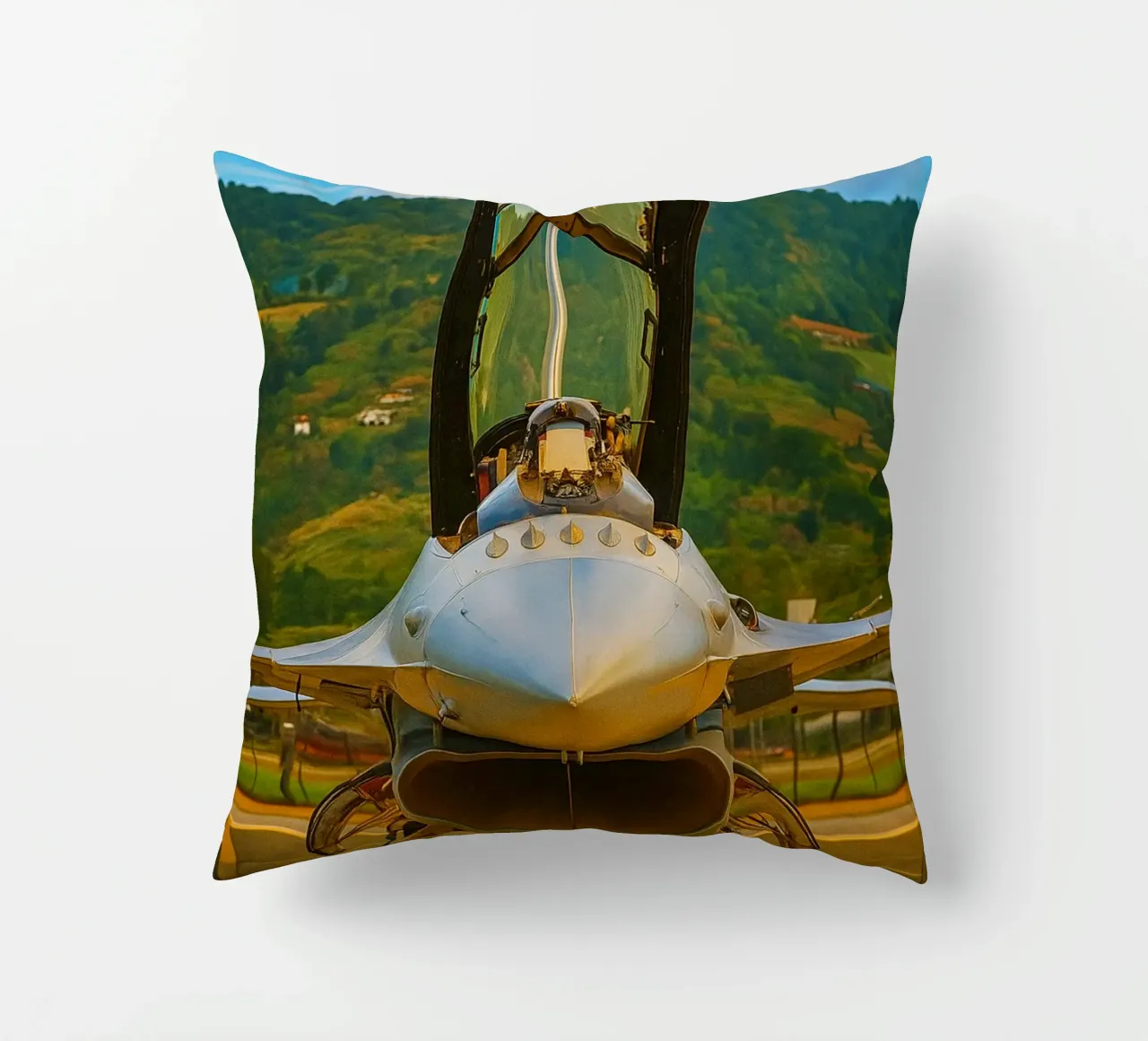 aereo f16 da combattimento cuscino da tamarind