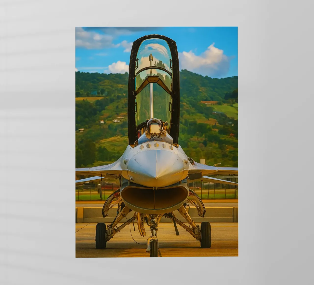 aereo f16 da combattimento pellicola backlit da tamarind