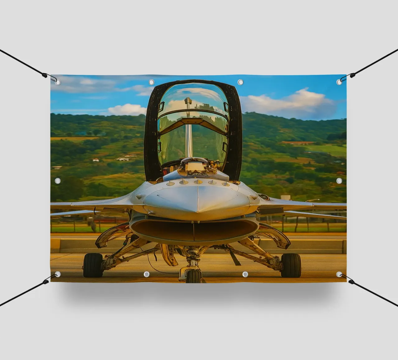 aereo f16 da combattimento telo in pvc da tamarind
