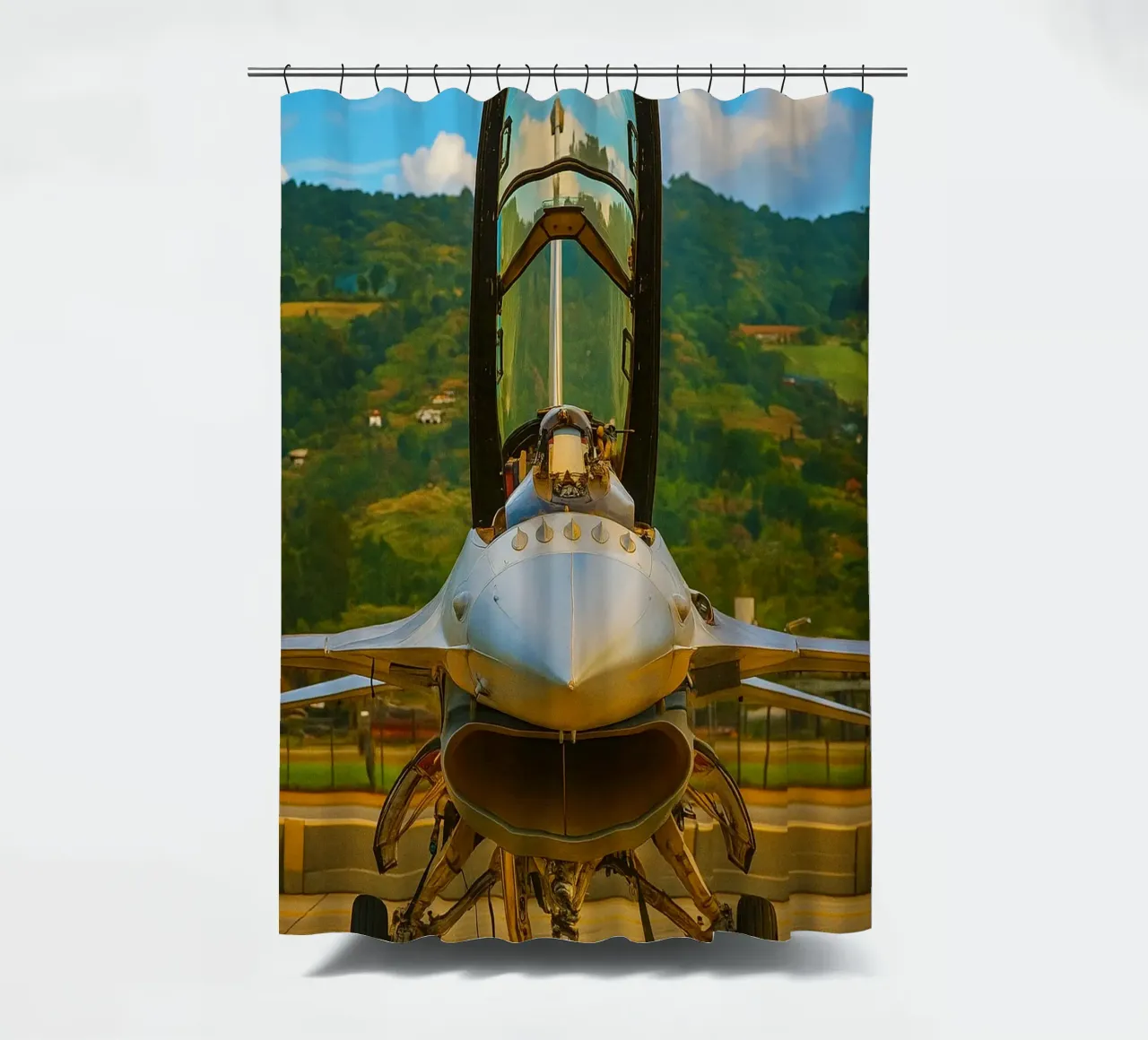 aereo f16 da combattimento tenda da doccia da tamarind