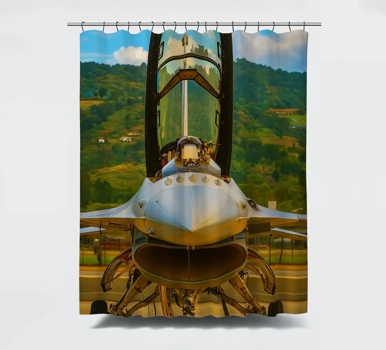 aereo f16 da combattimento tenda da doccia da tamarind