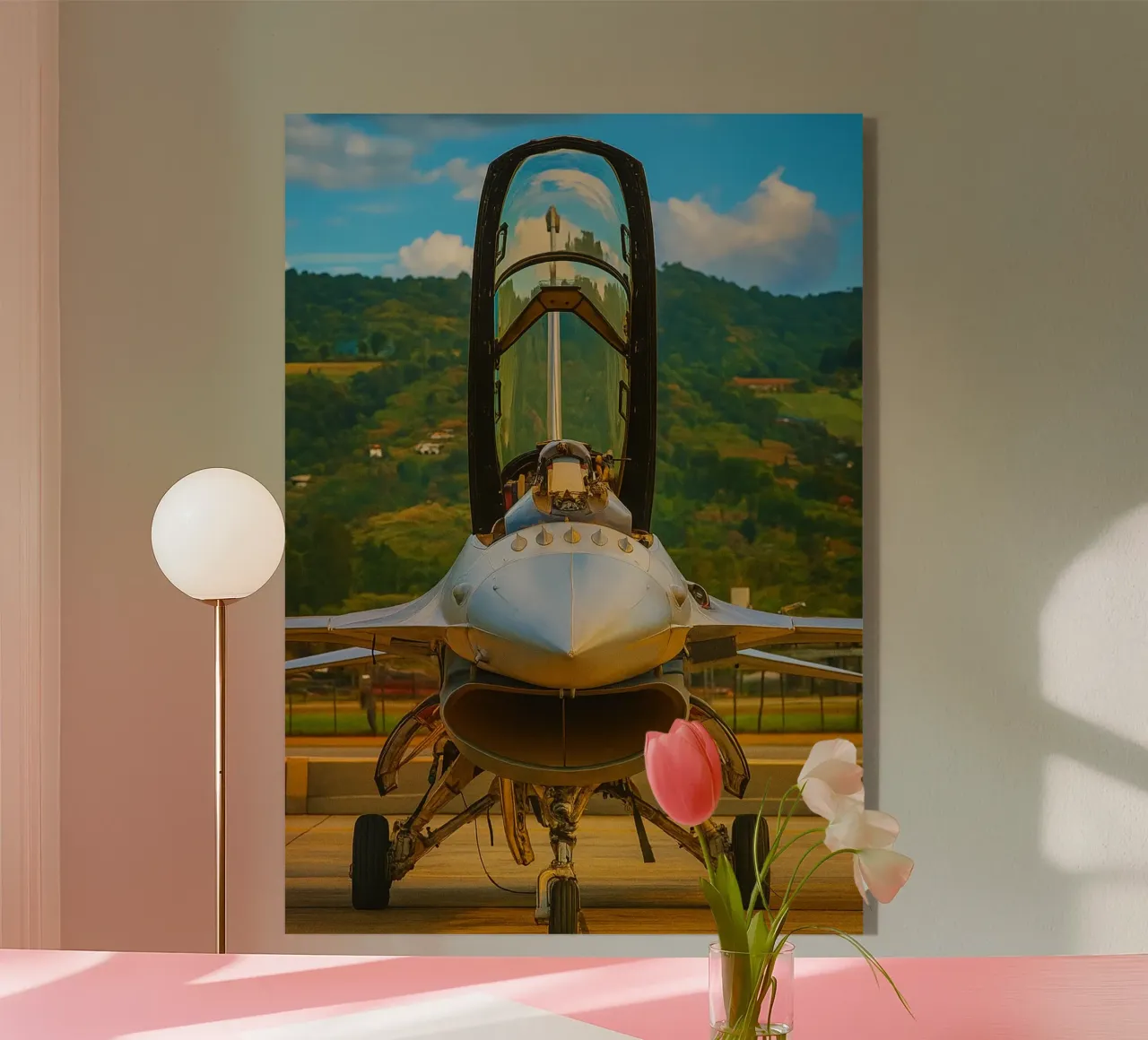 aereo f16 da combattimento plexiglass da tamarind