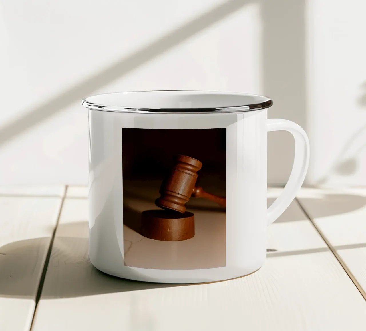 martelletto del giudice tazza in smalto da tamarind