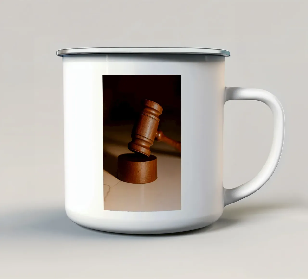 martelletto del giudice tazza in smalto da tamarind