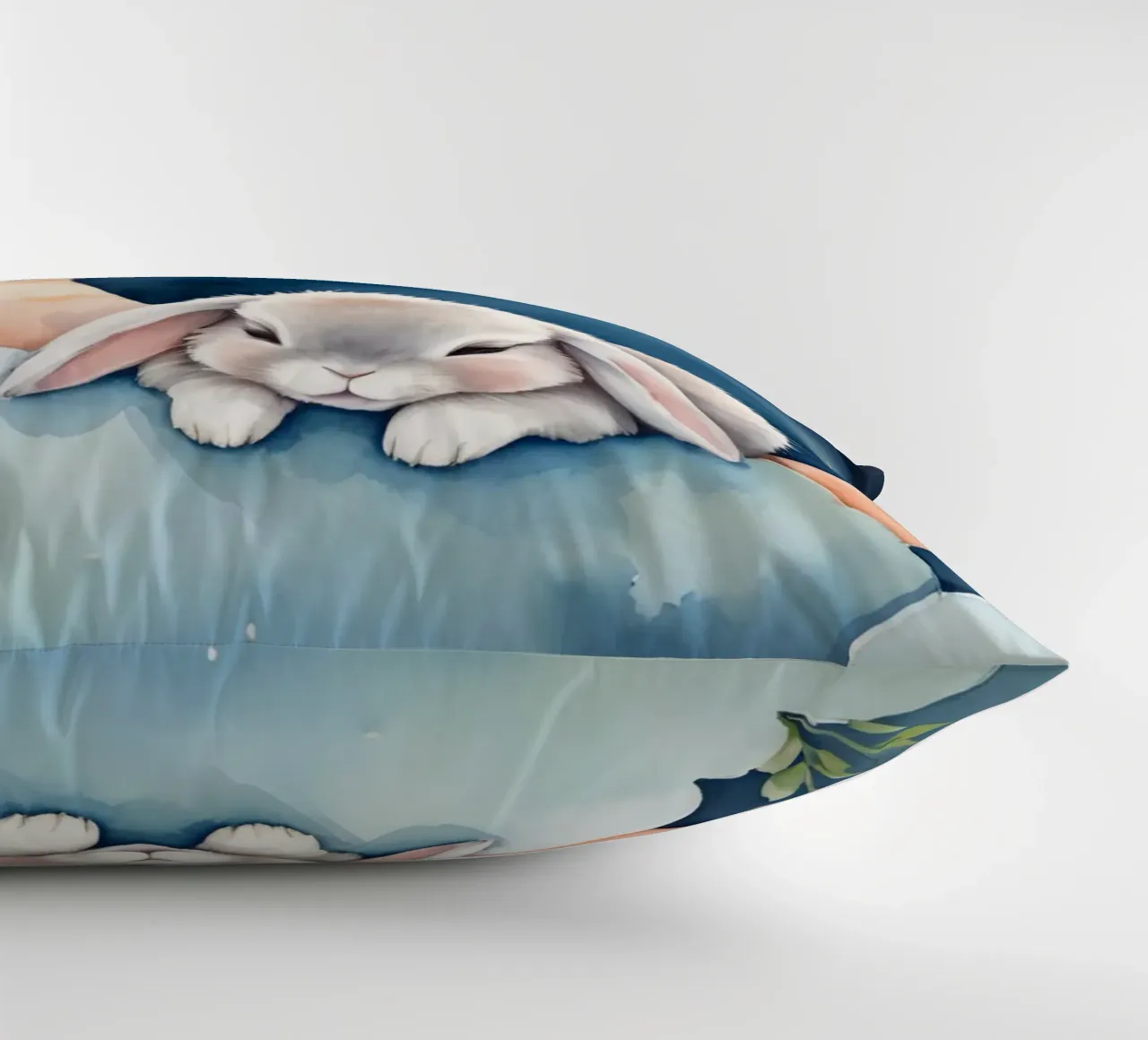 Coniglio che dorme su una nuvola con luna crescente e stelle cuscino da DesignDoodle