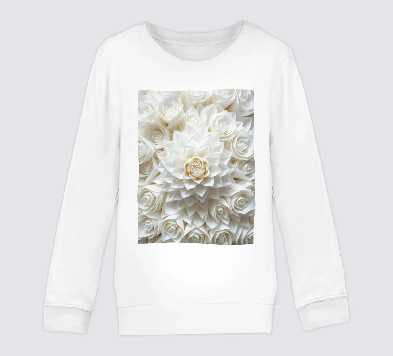 Rose bianche serene: Una composizione floreale delicata e senza tempo felpa bambino da Artistic-shop
