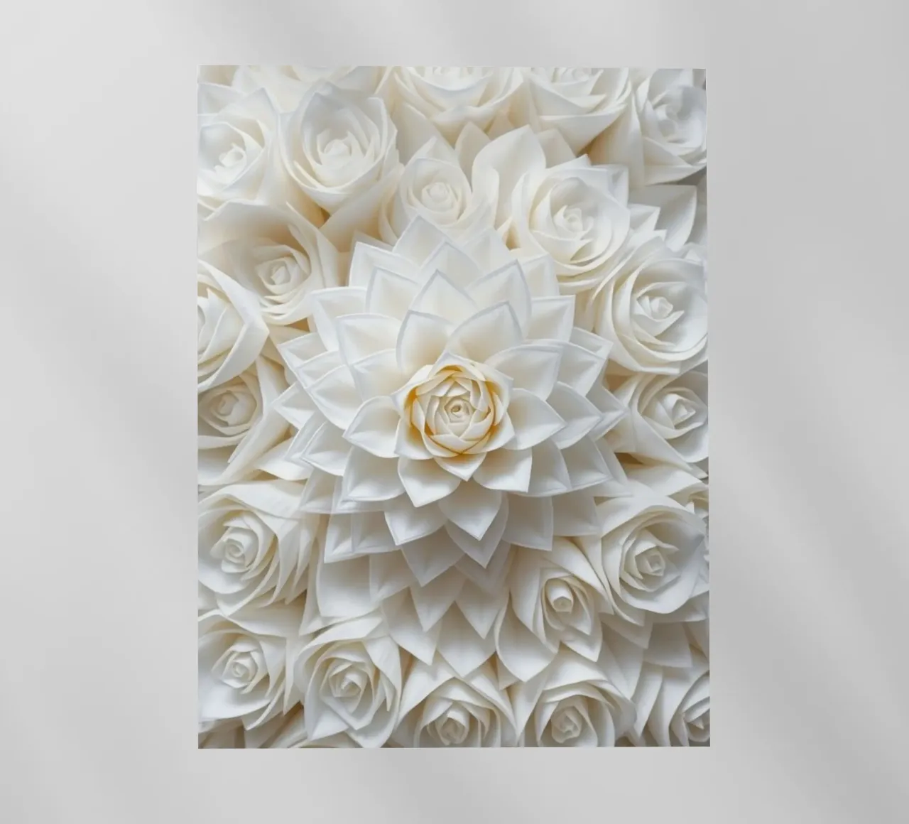 Rose bianche serene: Una composizione floreale delicata e senza tempo pellicola backlit da Artistic-shop
