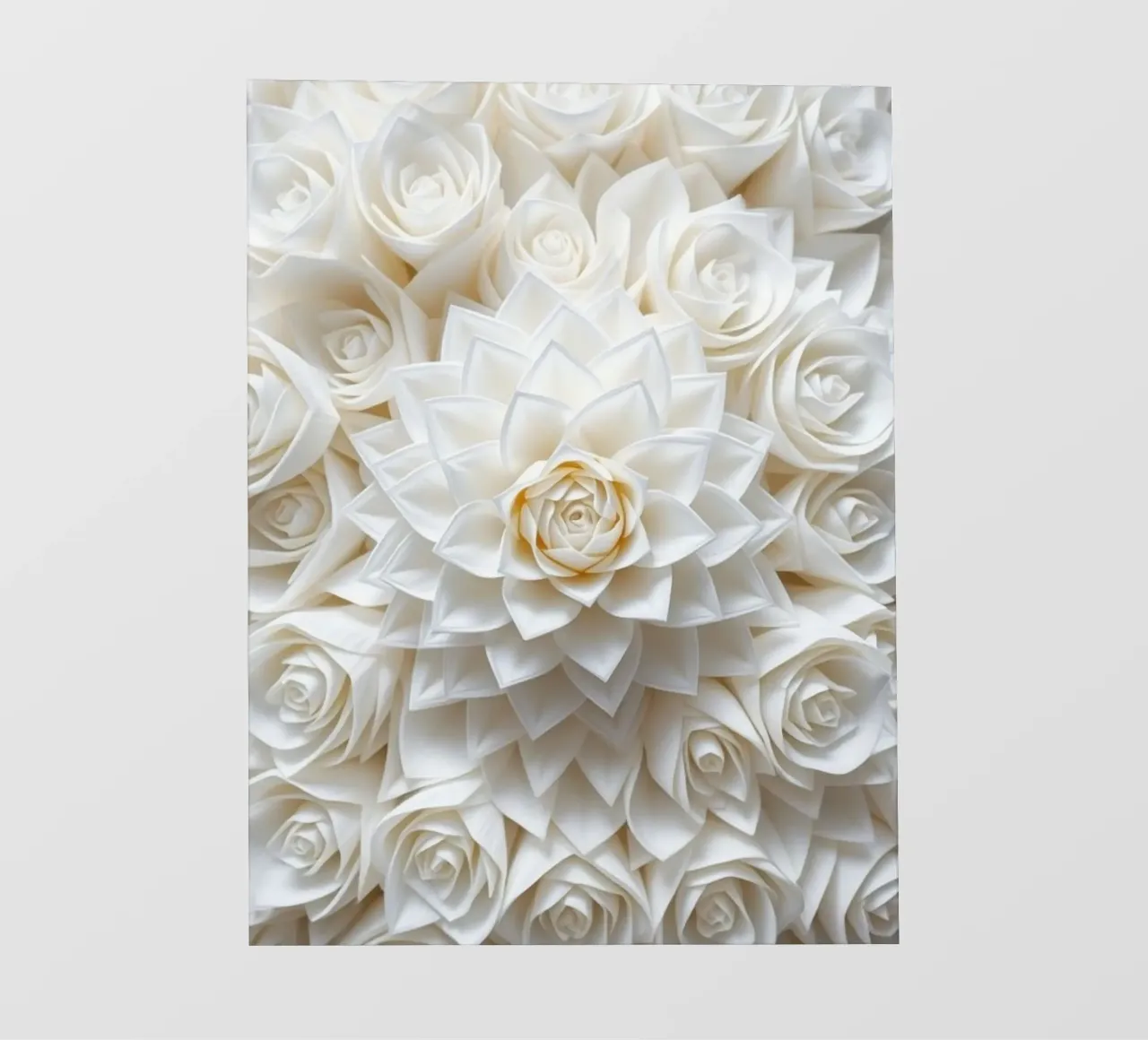 Rose bianche serene: Una composizione floreale delicata e senza tempo telo in pvc da Artistic-shop