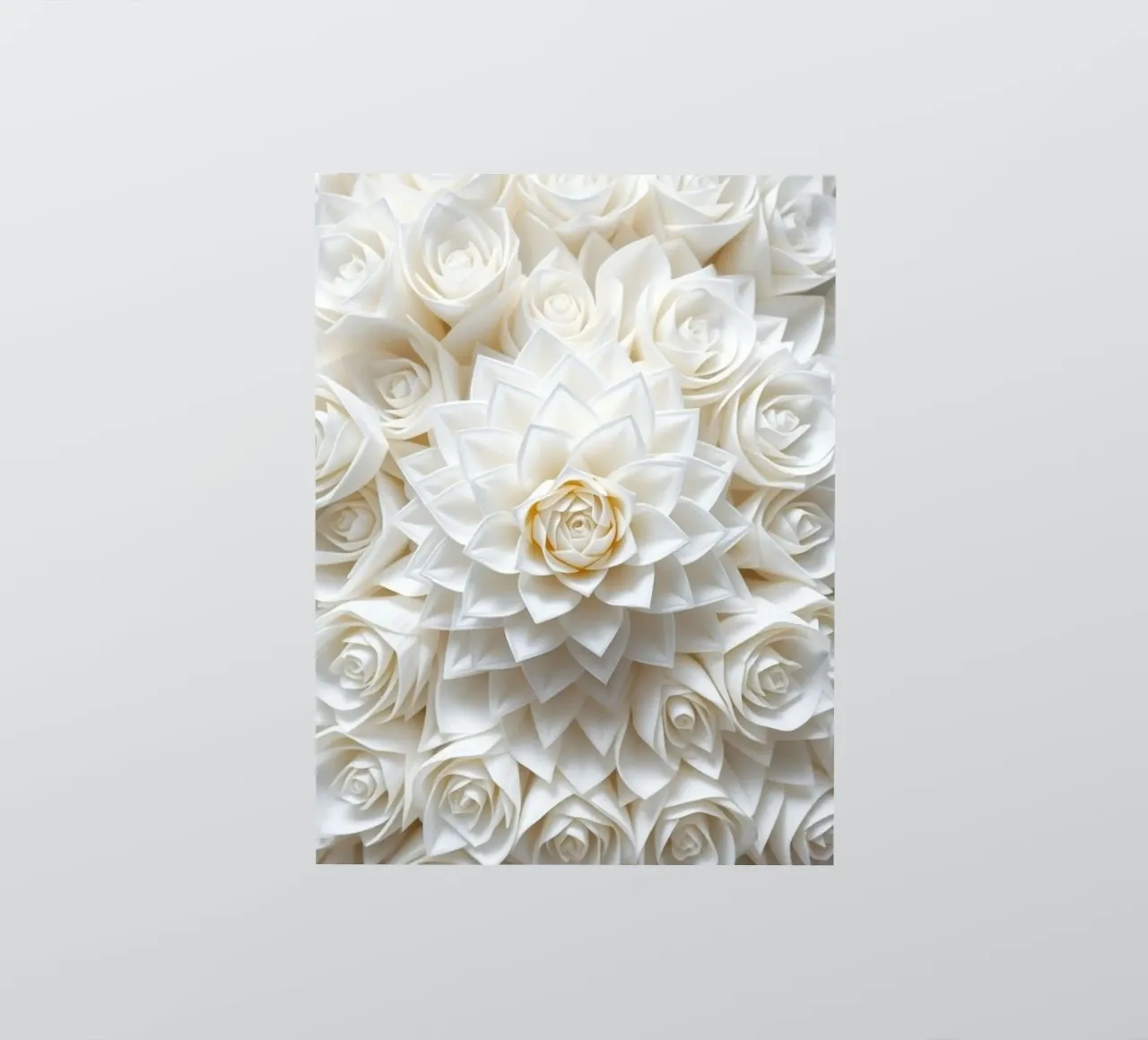Rose bianche serene: Una composizione floreale delicata e senza tempo adesivo da Artistic-shop