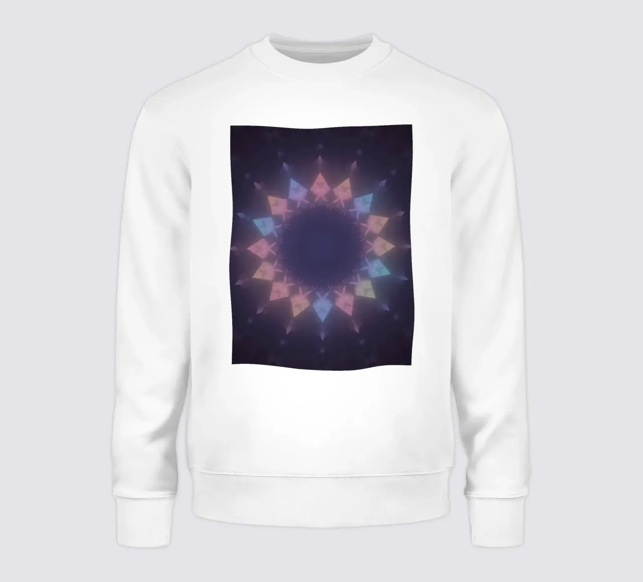 Motivo geometrico radiale con colori pastello felpa da DesignDoodle