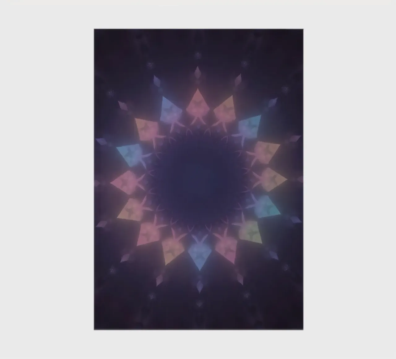 Radial Geometric Pattern with Pastel Colors notebook by DesignDoodle