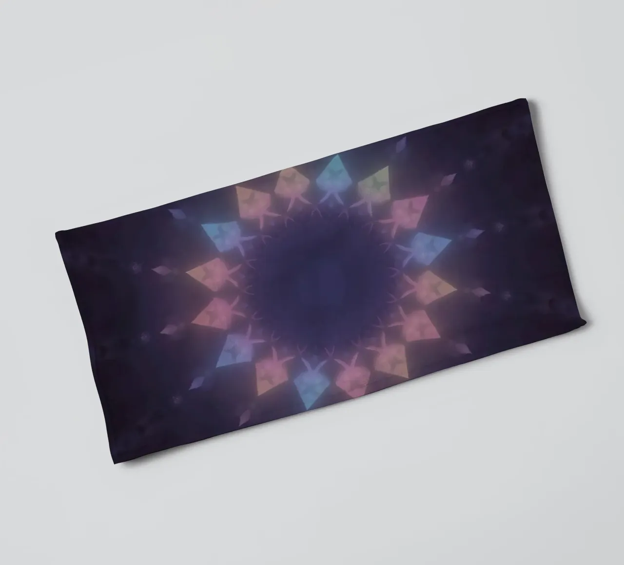 Radial Geometric Pattern with Pastel Colors towel by DesignDoodle