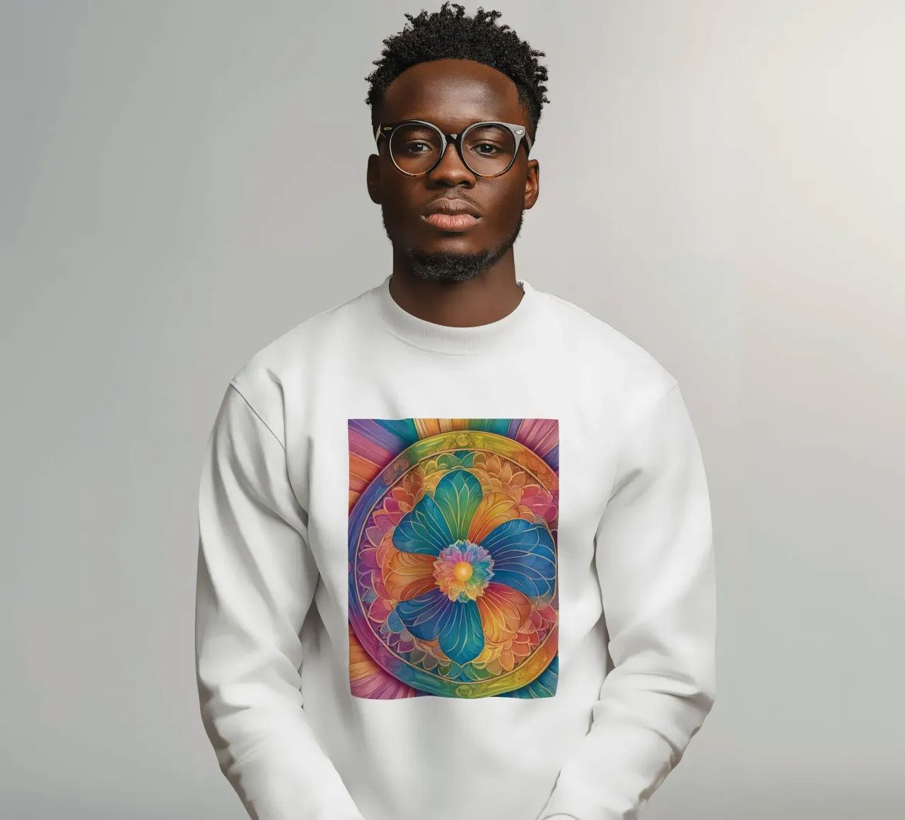 Mandala astratto arcobaleno felpa da DesignDoodle