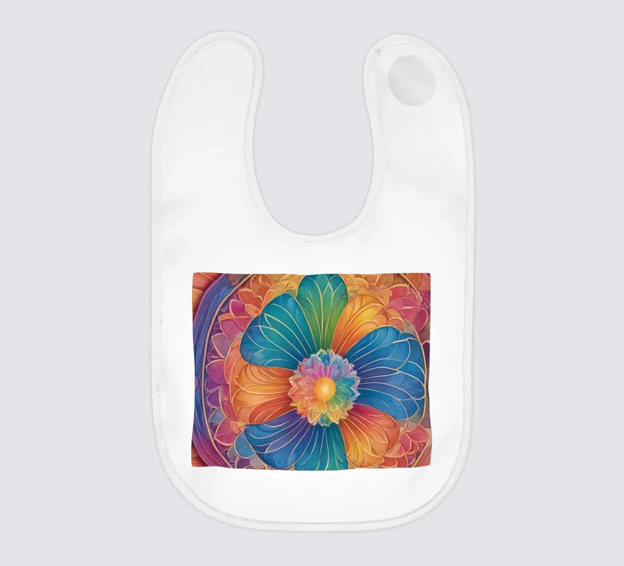 Mandala astratto arcobaleno bavaglino da DesignDoodle