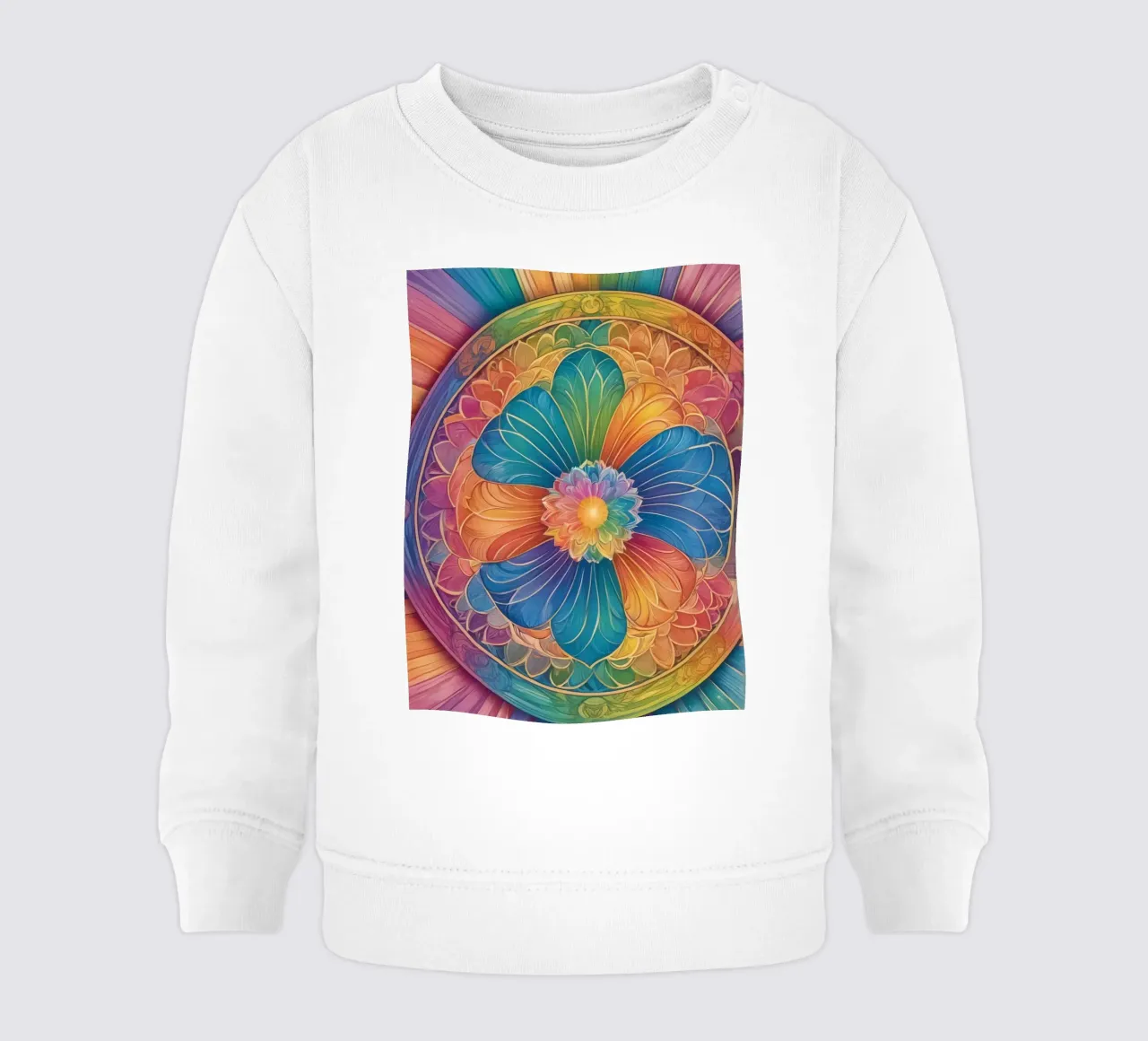 Mandala astratto arcobaleno felpa neonato da DesignDoodle