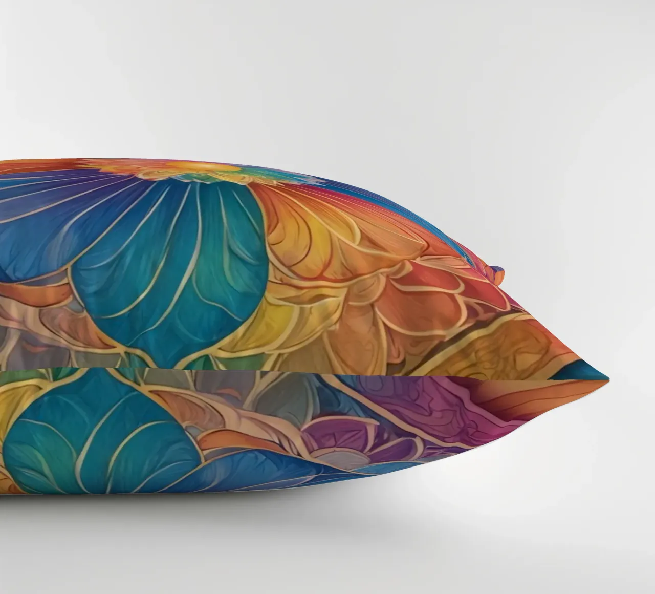 Mandala astratto arcobaleno cuscino da DesignDoodle