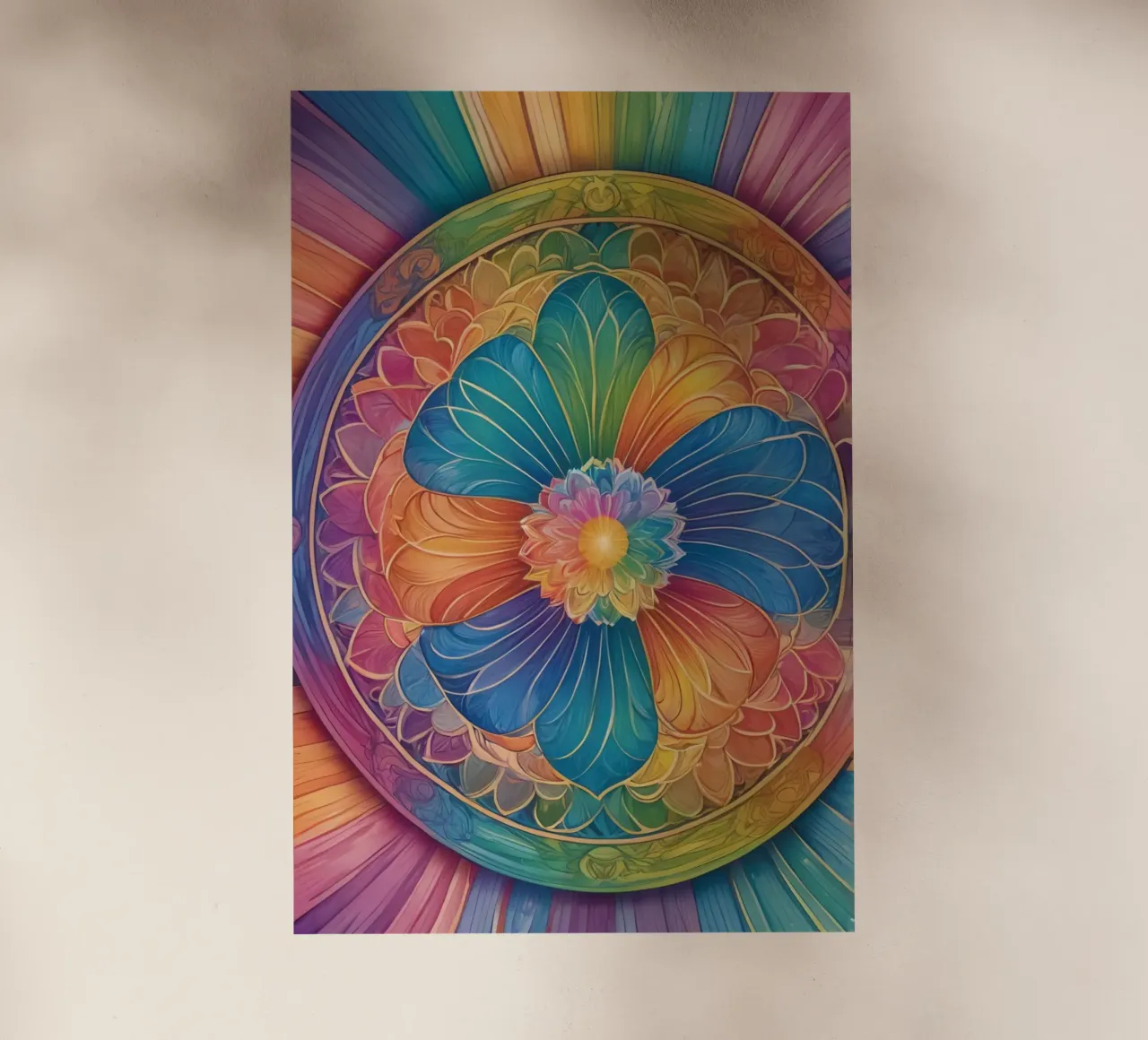 Mandala astratto arcobaleno pellicola backlit da DesignDoodle