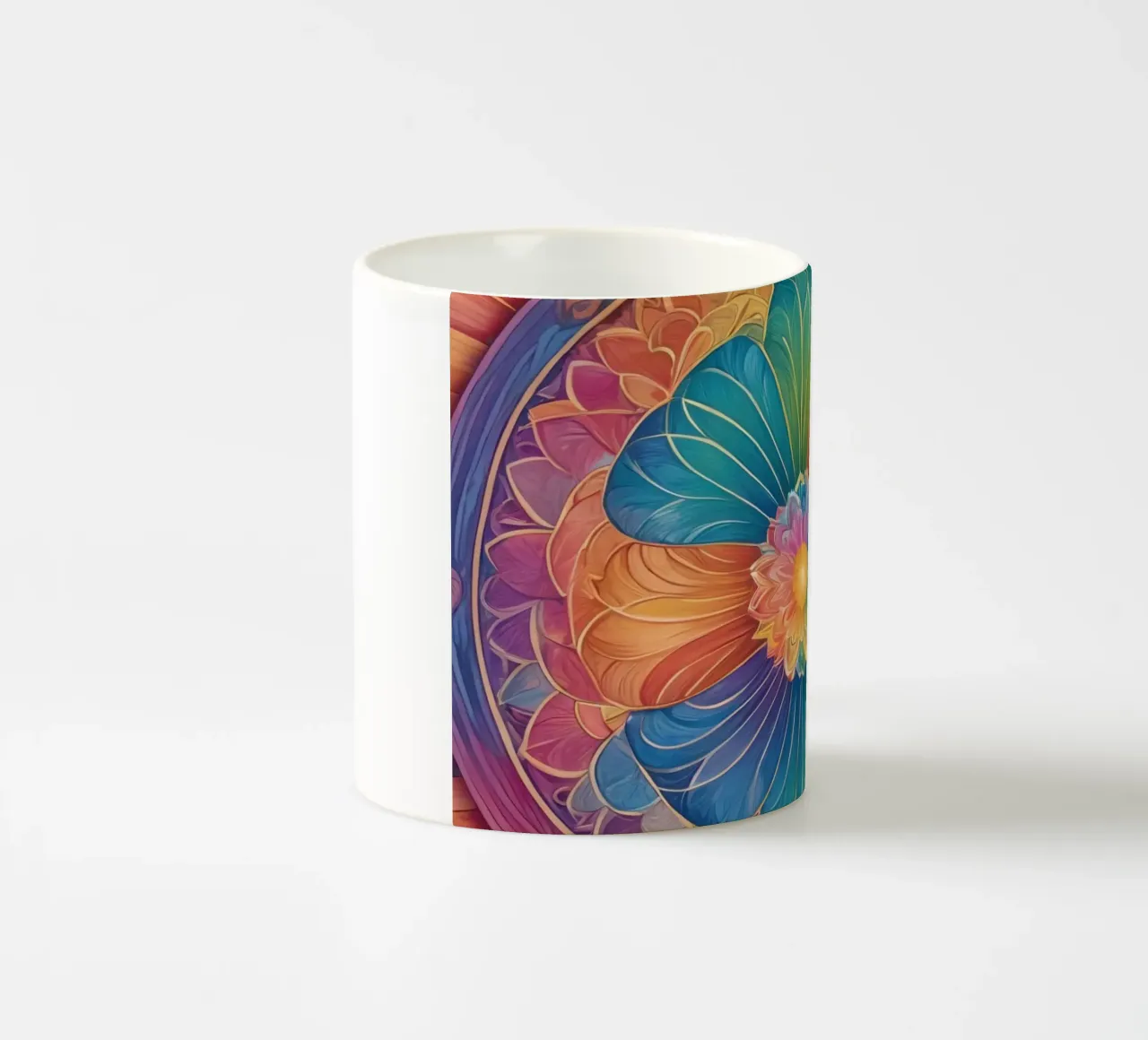 Abstract Regenboog Mandala Ontwerp keramische mok van DesignDoodle