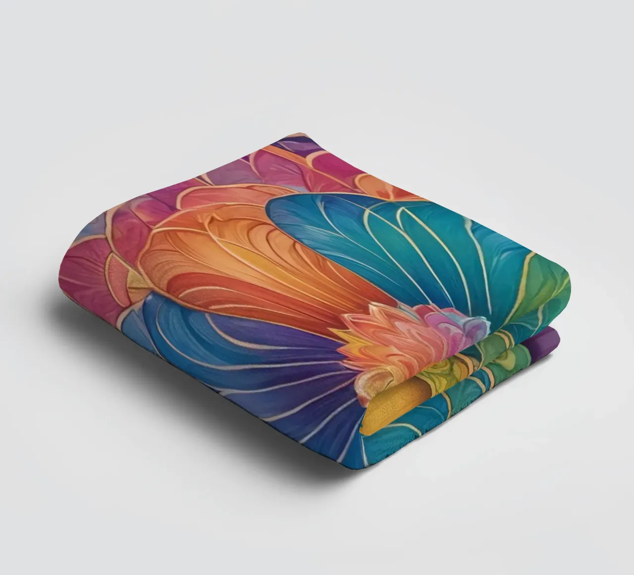 Abstract Regenboog Mandala Ontwerp badhanddoek van DesignDoodle