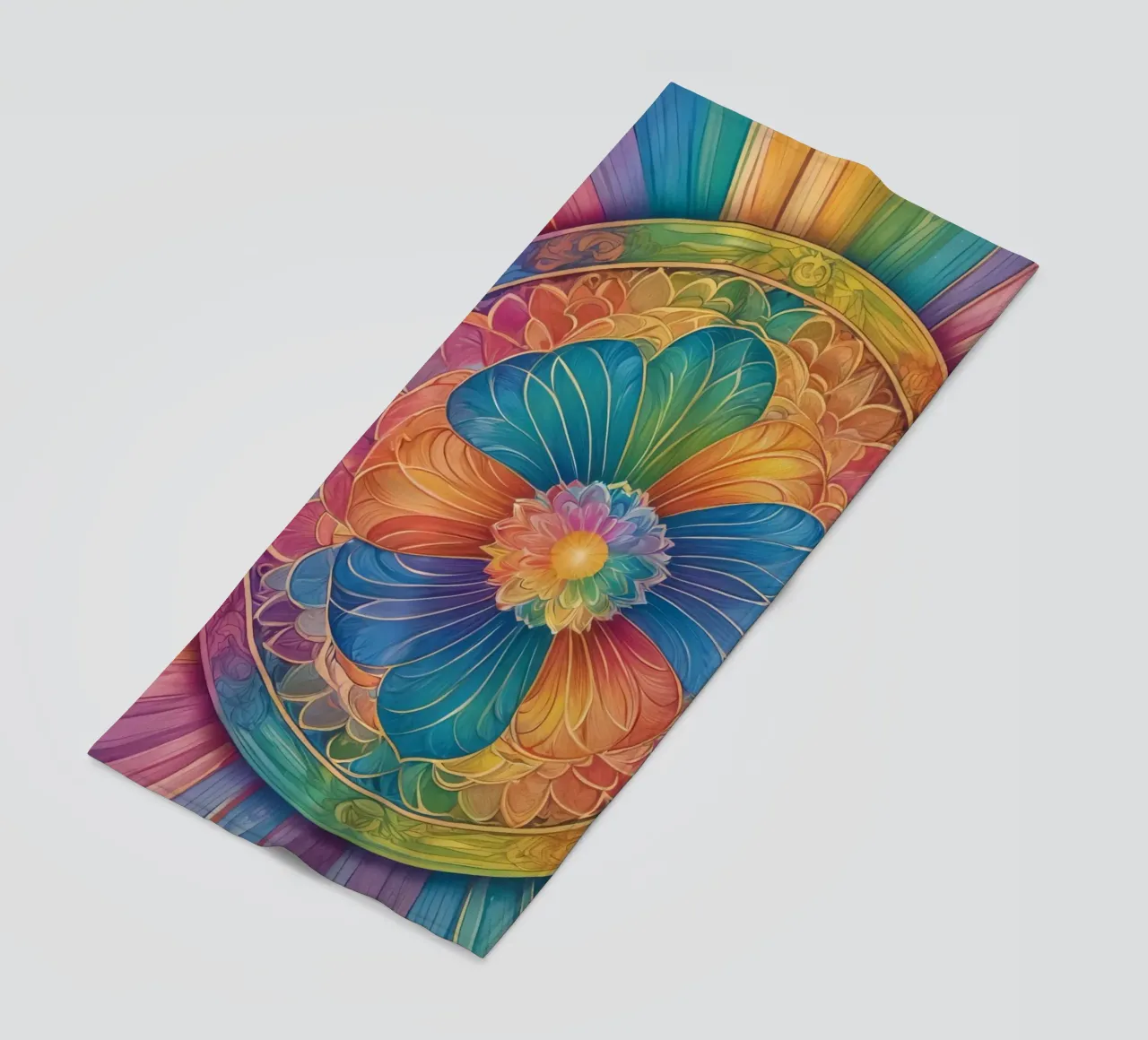 Mandala astratto arcobaleno telo mare da DesignDoodle