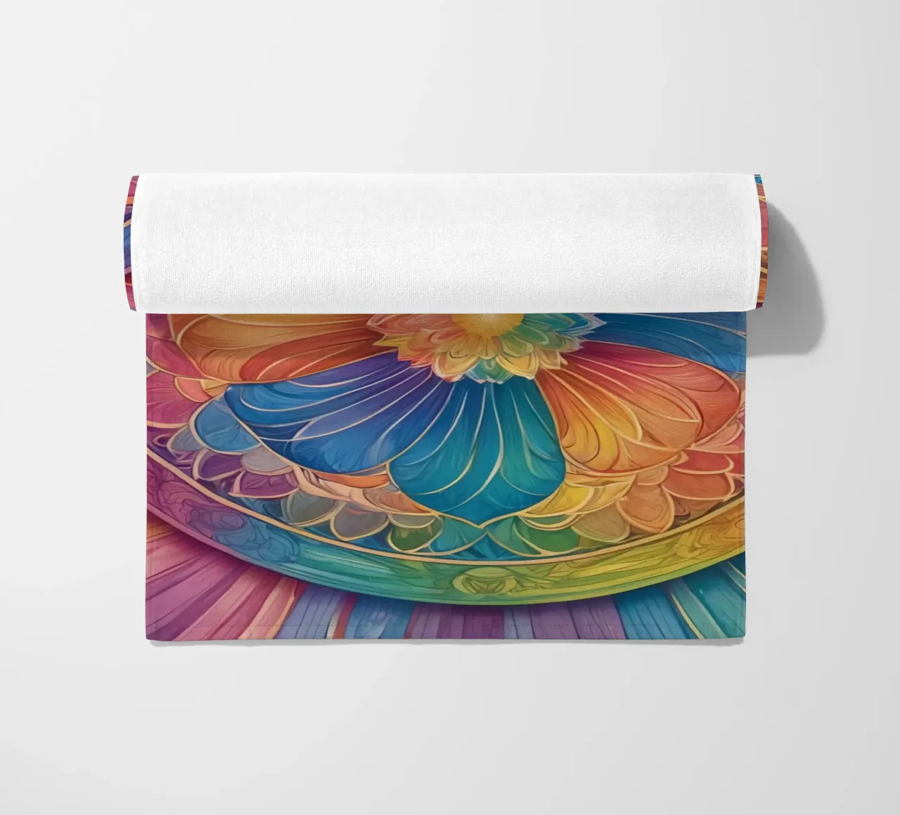 Mandala astratto arcobaleno telo mare da DesignDoodle