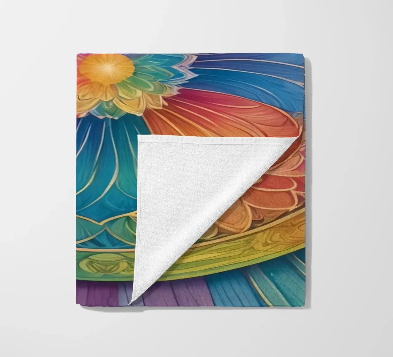 Mandala astratto arcobaleno telo mare da DesignDoodle