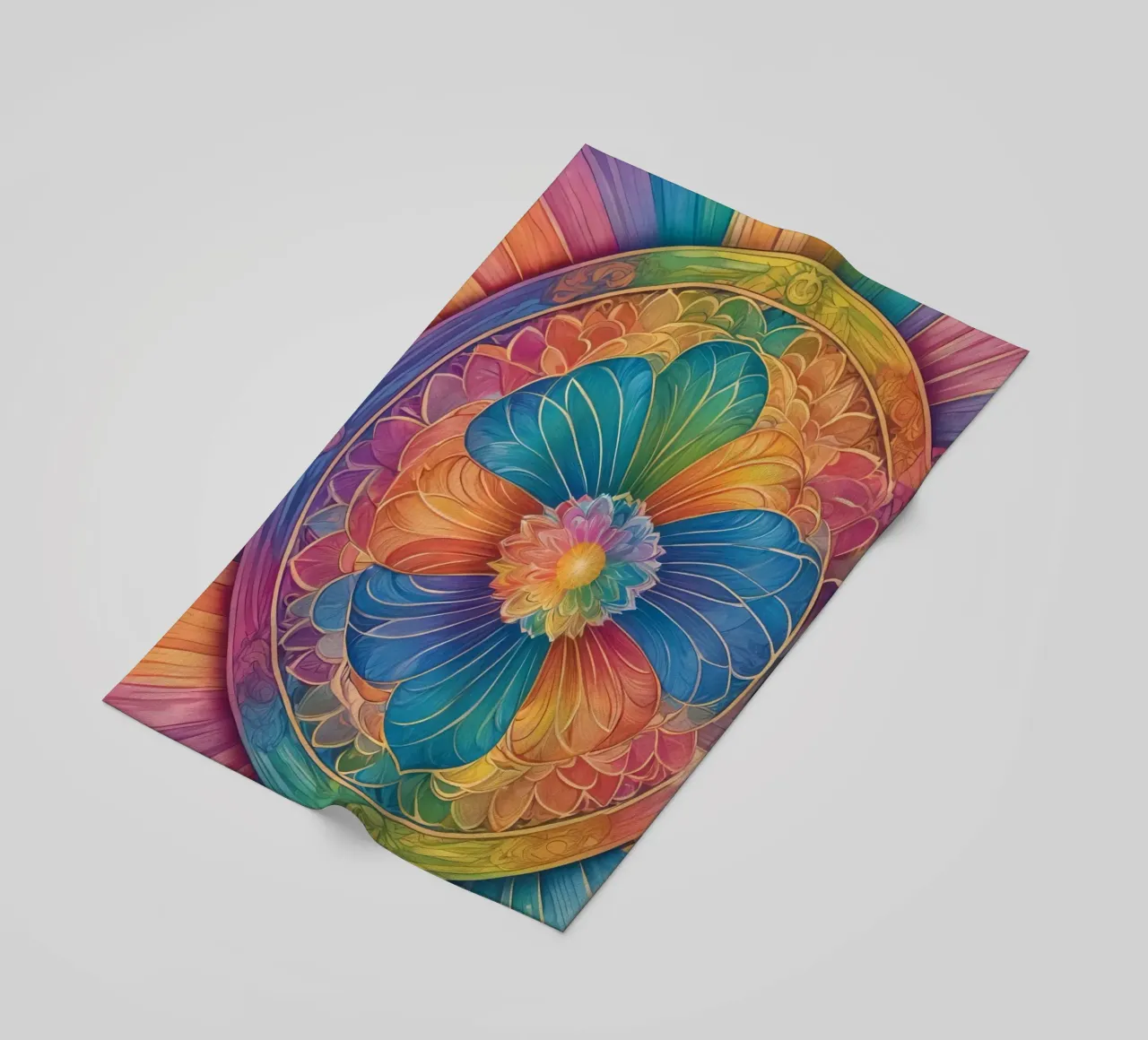 Mandala astratto arcobaleno telo mare da DesignDoodle