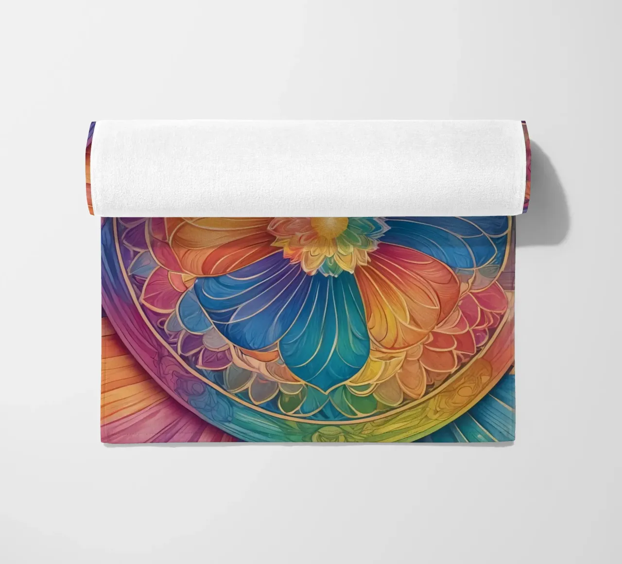 Mandala astratto arcobaleno telo mare da DesignDoodle